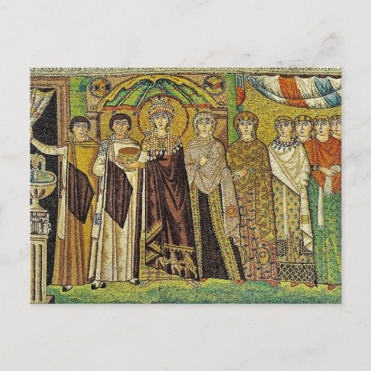 Mozaïek van Theodora Byzantijns-orthodox icoon Briefkaart (Voorkant)