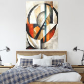 Mozaïek van Tijd Canvas Afdruk (Insitu (Slaapkamer))