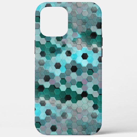 Mozaïek van zeshoeken of blokjes in tinten van cya Case-Mate iPhone case (Achterkant)