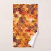 Mozaïek van zeshoeken op roodbaars bad handdoek (Handdoek)