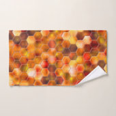 Mozaïek van zeshoeken op roodbaars bad handdoek (Handdoek)