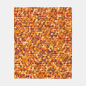 Mozaïek van zeshoeken op roodbaars fleece deken (Voorkant)