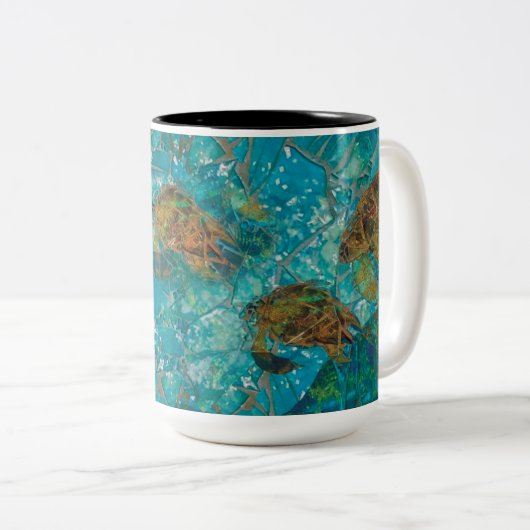 Mozaïek-verbeterde Mok van de Turtles Indigenosity (Voorkant rechts)