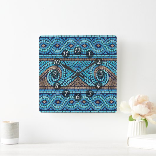 mozaïek vierkante klok (Huis)