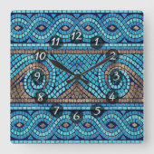 mozaïek vierkante klok (Voorkant)