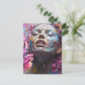 Mozaïek Vlinder Vrouw Briefkaart (Staand voorkant)