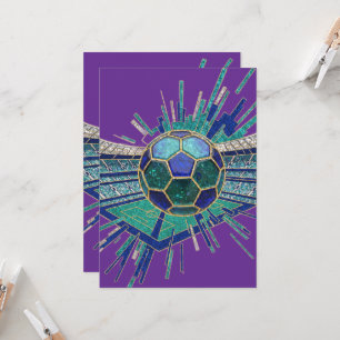 Mozaiëk Voetbalstadion Burst Abstract Wereldkampio Kaart