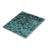 Mozaïek voor zwarte en Blauwgroen driehoek Tegeltje (Zijkant)