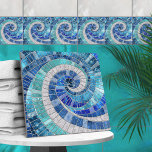Mozaïek Wave Spiral - Oceaan Tegels Tegeltje<br><div class="desc">Mozaïek Wave Spiral - Oceaan Tegels</div>