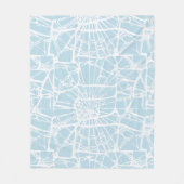 Mozaïek Whimsy Blue Fleece Deken (Voorkant)