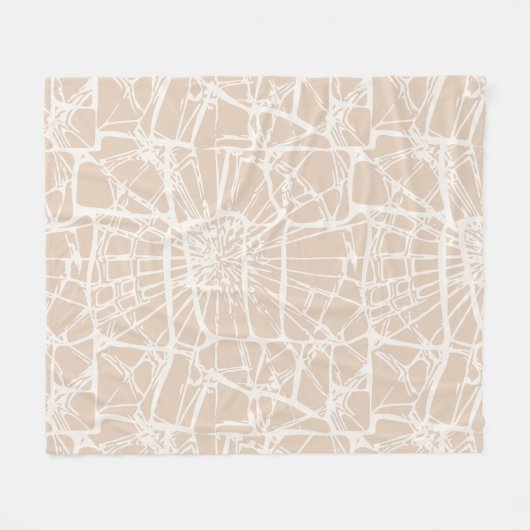 Mozaïek Whimsy Warm Neutral Fleece Deken (Voorkant (Horizontaal))