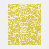 Mozaïek Whimsy Yellow Mustard Fleece Deken (Voorkant)