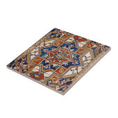 Mozaïek wit rood decoratief tegeltje (Zijkant)