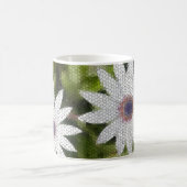 Mozaïek Witte Daisy Struik Bloemen Koffiemok (Center)