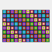 Mozaïek Wrapping Papier Flat Sheet Set van 3 Inpakpapier Vel (Voorkant 3)