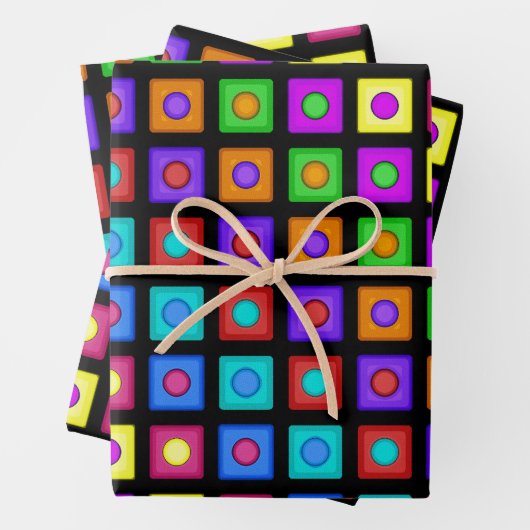 Mozaïek Wrapping Papier Flat Sheet Set van 3 Inpakpapier Vel (In situ)