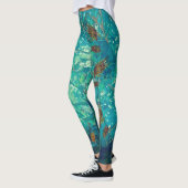 Mozaïek Zee Leggings zwemmen met schildpadden (Links)
