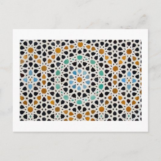 Mozaïek (Zellij) Detail, Fes, Marokko Briefkaart (Voorkant)