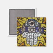 Mozaïek Zilveren Hamsa Star Tallit en Evil Eye Magneet (Voorkant / Achterkant)