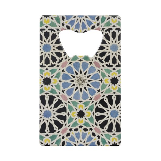 Mozaïekavement in het Alhambra, uit 'The Arabian Creditkaart Flessenopener (Voorkant)