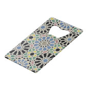Mozaïekavement in het Alhambra, uit 'The Arabian Creditkaart Flessenopener (Voorkant Gekanteld)