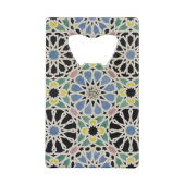 Mozaïekavement in het Alhambra, uit 'The Arabian Creditkaart Flessenopener (Achterkant)