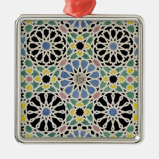 Mozaïekavement in het Alhambra, uit 'The Arabian Metalen Ornament (Voorkant)