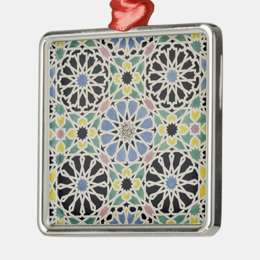 Mozaïekavement in het Alhambra, uit 'The Arabian Metalen Ornament (Links)