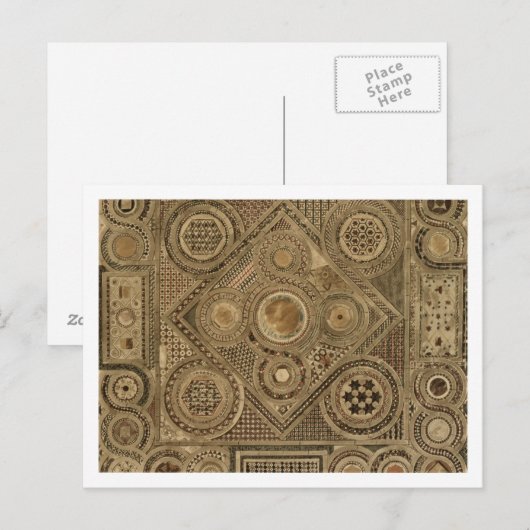 Mozaïekavement voor het Altaar, bord A van 'We' Briefkaart (Voorkant / Achterkant)