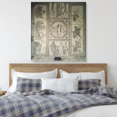 Mozaïekbedekking uit de Romeinse villa bij Laag Canvas Afdruk (Insitu (Slaapkamer))