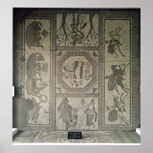Mozaïekbedekking uit de Romeinse villa bij Laag Poster