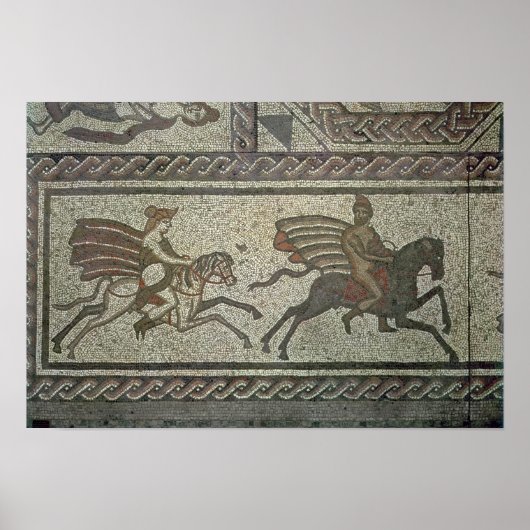 Mozaïekbedekking uit de Romeinse villa bij Laag Poster (Voorkant)