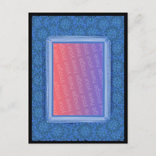 Mozaïekblauw Afbeelding Briefkaart (Voorkant)