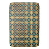 Mozaïekblauw sinaasappel beige badmat (Voorkant Verticaal)
