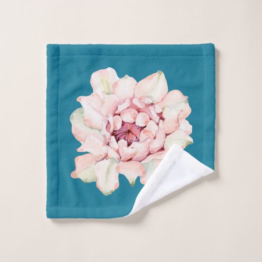 Mozaïekblauwe kleuren- en Waterverf-cactus Bad Handdoek (Wasdoekje)