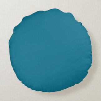 Mozaïekblauwe, vaste kleur rond kussen
