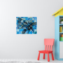 Mozaïekblauwe vlinder