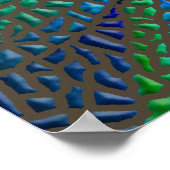 Mozaïekbloem Poster (Hoek)