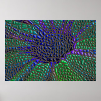 Mozaïekbloem Poster