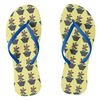 Mozaïekbloemen in potten op maat gemaakte FlipFlop Teenslippers