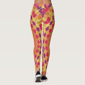 mozaïekbloempatroon leggings (Achterkant)