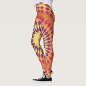 mozaïekbloempatroon leggings (Links)