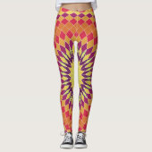 mozaïekbloempatroon leggings (Voorkant)