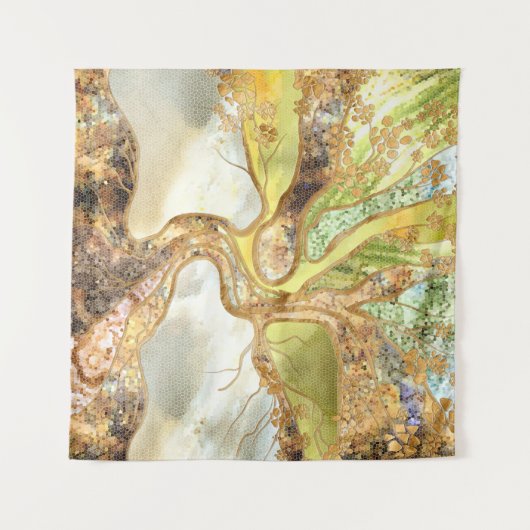 Mozaïekboom - Levensboom Wandkleed (Voorkant (horizontaal))