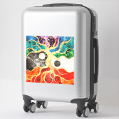 Mozaïekboom van het leven - Yin Yang Sticker (Koffer)
