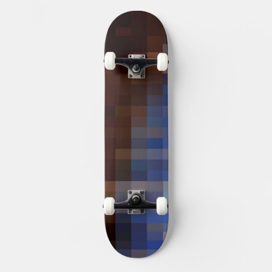 Mozaïekbruin design skateboard (Voorkant)