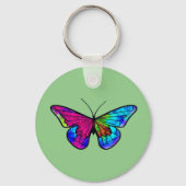 Mozaïekbutterflap, gekleurd glas sleutelhanger (Voorkant)