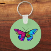 Mozaïekbutterflap, gekleurd glas sleutelhanger (Voorkant)