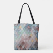 Mozaïekcanvas tas met kleurrijke schaal (Achterkant)