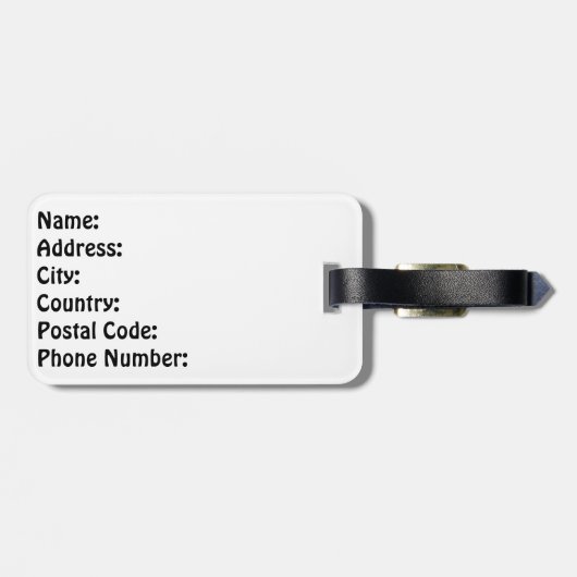 Mozaïekdecoratie Bagagelabel (Achterkant horizontaal)